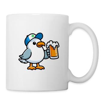 Trucker Cappy Fête de la bière de la mouette de la mer du Nord - Mug blanc - blanc - Droite