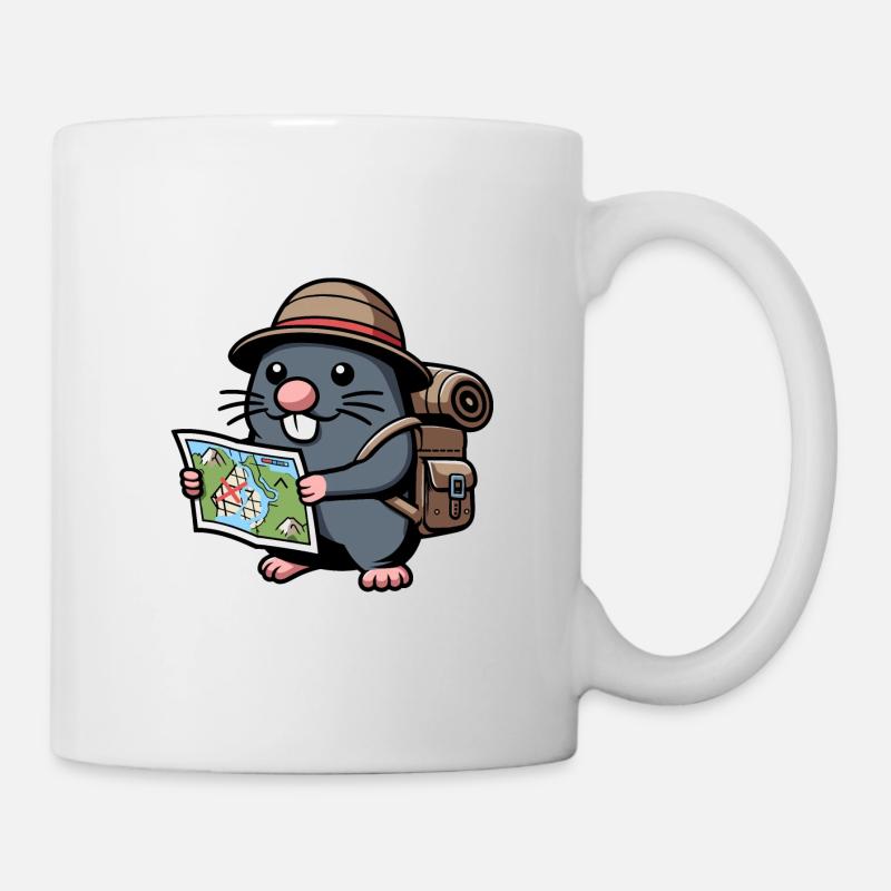 Sac à dos Hiker Mole Map Hiking Hat - Mug blanc - blanc