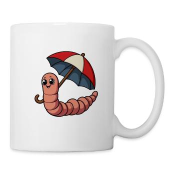 Worm Earthworm Umbrella Garden Umbrella Weather - Mug - white - Right
