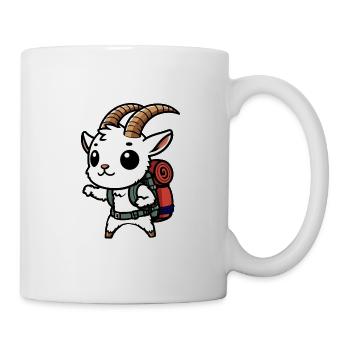 Mountaineer Goat Bock with Backpack Wanderlust - Mug - white - Right