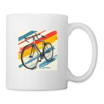 Retro Sunset Aesthetic Bike Reifen Fahrrad - Tasse - Weiß - Rechts