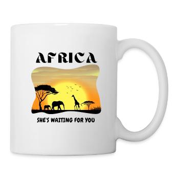 Africa. She’s waiting for you. - Mug - white - Right