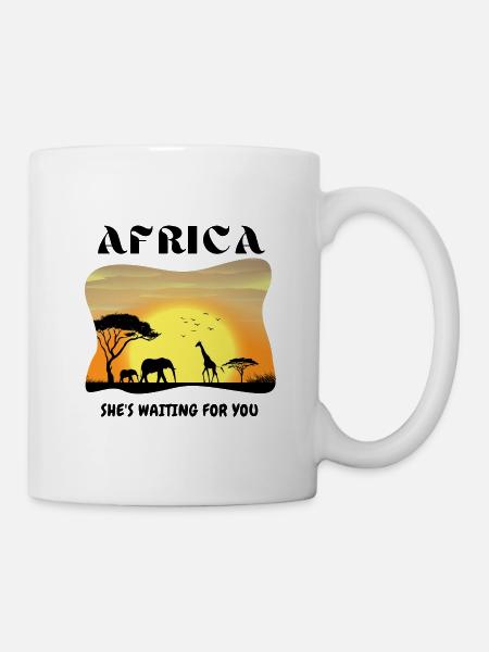 Africa. She’s waiting for you. - Mug - white