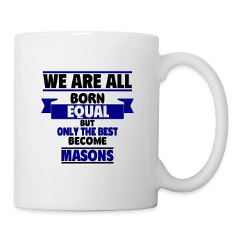 Seuls les meilleurs deviennent maçons - Mug blanc - blanc - Droite