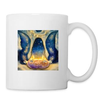 assis dans le pouvoir / Balance Anima Art par Silvia - Mug blanc - blanc - Droite
