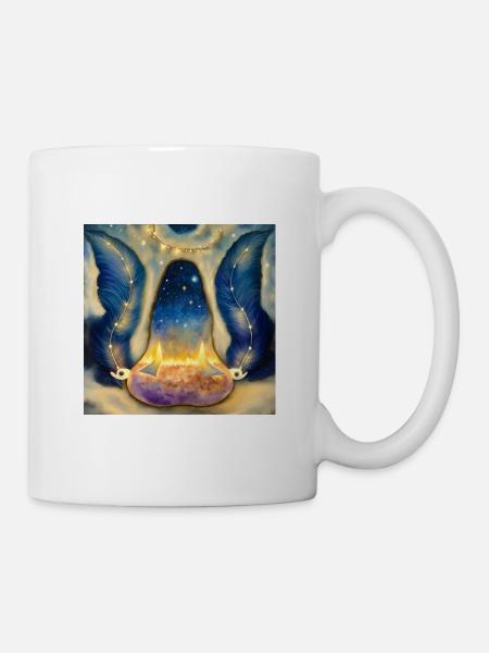 sitting in the power / Balance Anima Art by Silvia - Mug - white