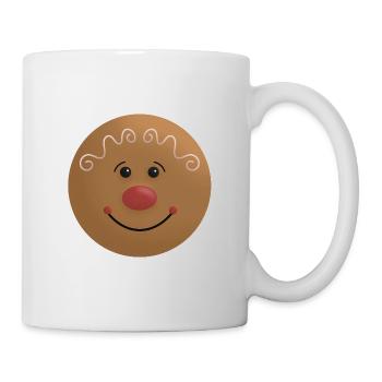 Lächelnder Lebkuchen - Tasse - Weiß - Rechts