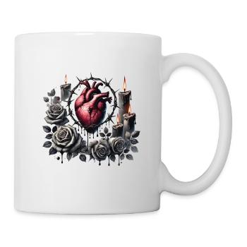 Romance sombre : Esthétique gothique - Mug blanc - blanc - Droite