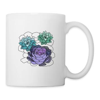 Succulentes - Mug blanc - blanc - Droite
