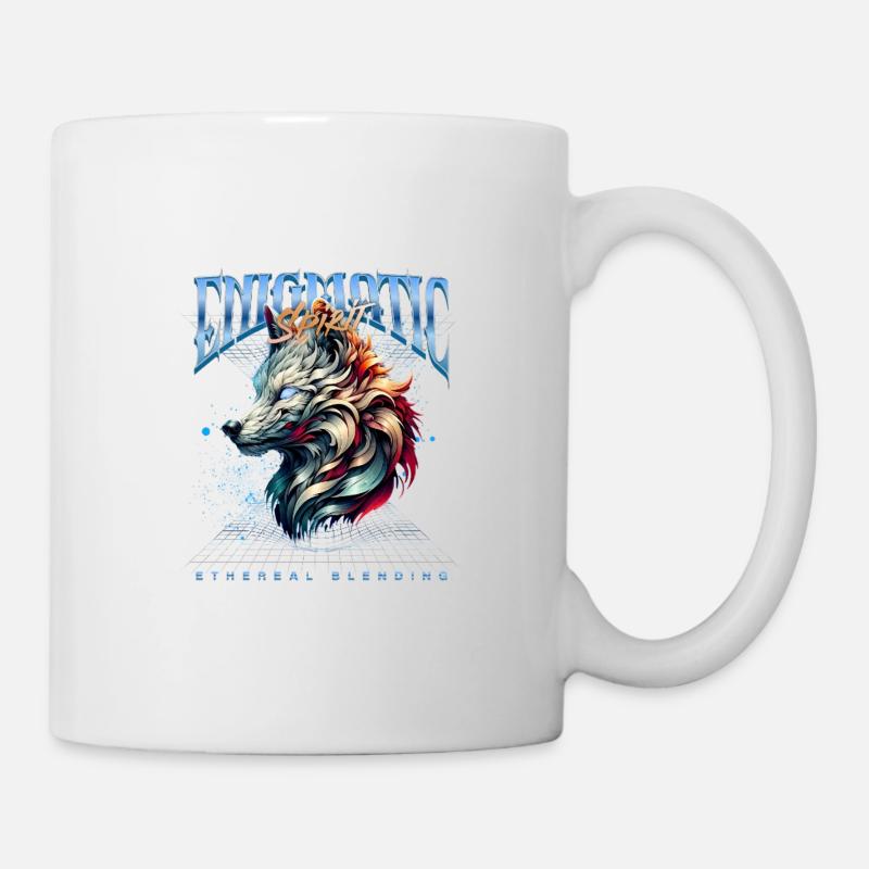 loup - Mug blanc - blanc