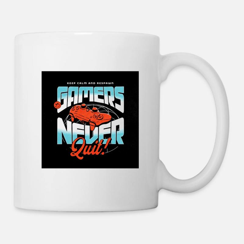 Gamers Never Quit Controller - Mug - white