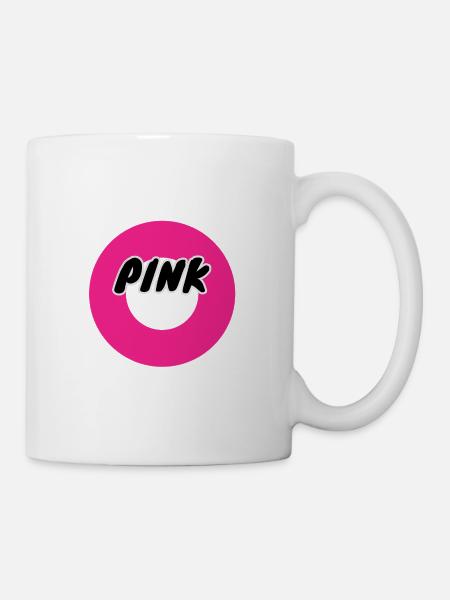 PINK Circle Lettering - Mug - white