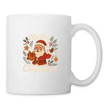 Merry Christmas Santa Gift Illustration - Mug - white - Right