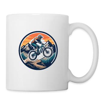 Action VTT d’aventure en montagne - Mug blanc - blanc - Droite