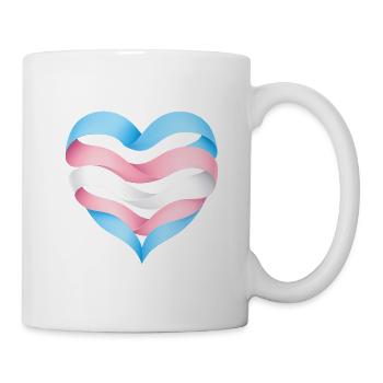 Transgender Herzdesign S1 - Tasse - Weiß - Rechts