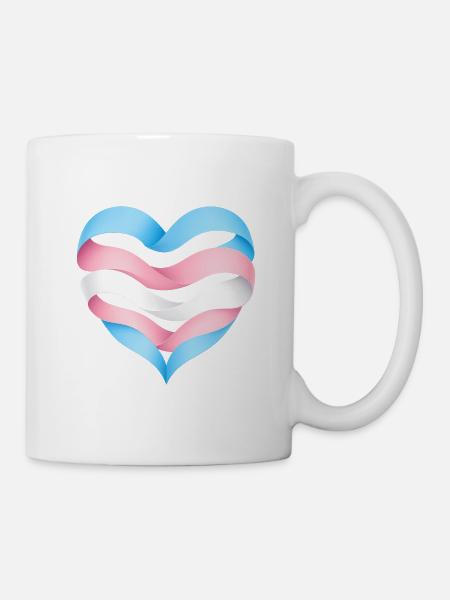 Transgender Herzdesign S1 - Tasse - Weiß