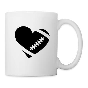 AMERICAN FOOTBALL HERZ - Tasse - Weiß - Rechts