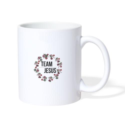 Team Jesus - Christliches Shirt Design Rosenblüten - Tasse