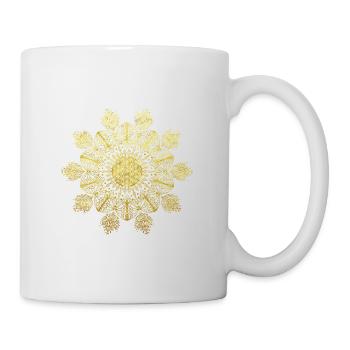 Blume des Lebens Yoga Buddhismus Geschenk - Tasse - Weiß - Rechts