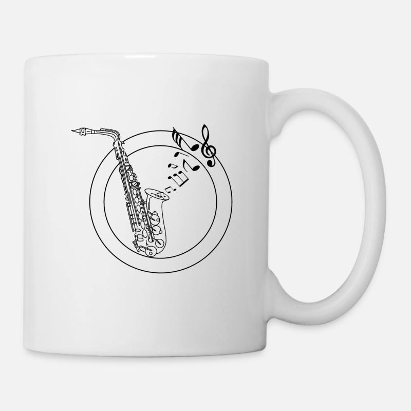 saxophone - Mug - white