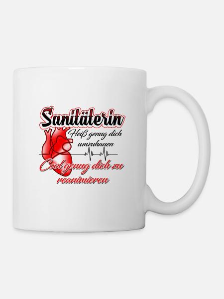 Sanitäter Rettungssanitäter Rettungswagen Geschenk - Tasse - Weiß