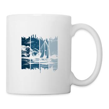 Segeln auf Farbe - Tasse - Weiß - Rechts