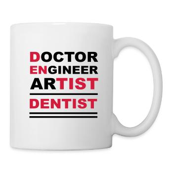 zahnarzt arzt ingenieur künstler - Mug blanc - blanc - Droite