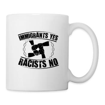 Contre le racisme et les nazis | Gauche Politique Cadeaux - Mug blanc - blanc - Droite