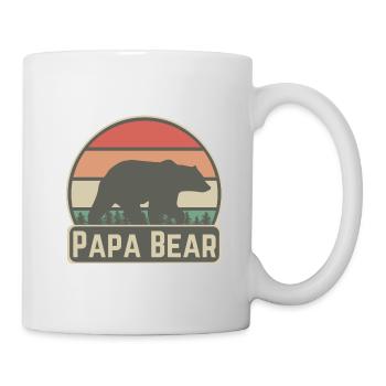 Papa Bear Vintage Father Bear Best Daddy Gift - Mug - white - Right