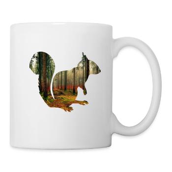 Eichhörnchen Natur Wald Tier Wälder Geschenkidee - Tasse - Weiß - Rechts