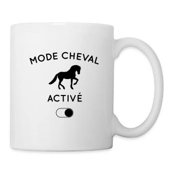 Humour - Mode cheval activé - Mug blanc - blanc - Droite