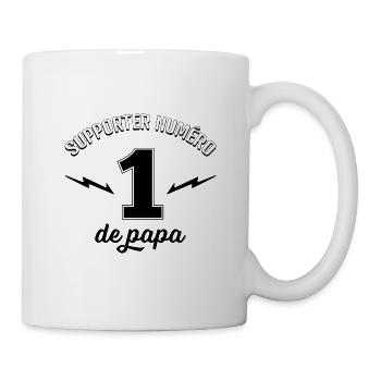 Supporter numéro 1 de papa - Mug blanc - blanc - Droite