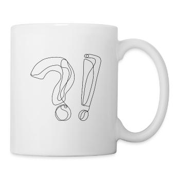 Fragezeichen Ausrufezeichen - Tasse - Weiß - Rechts