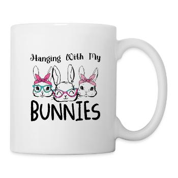 Accrocher avec mes lapins Sweet Joyeuses Pâques - Mug blanc - blanc - Droite