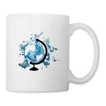Globe of watercolors - The world is colorful - Mug - white - Right