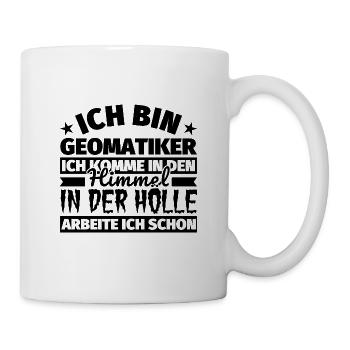 Geomatiker Geschenk lustig Himmel Hölle - Tasse - Weiß - Rechts