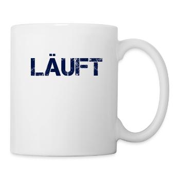 Läuft - Tasse - Weiß - Rechts