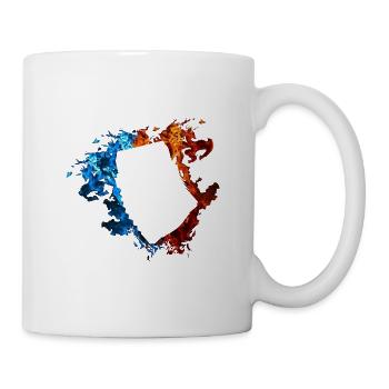 Accordéon Rouge Bleu Feu Instrument de Musique - Mug blanc - blanc - Droite
