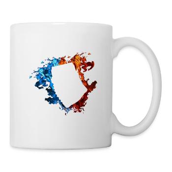 Akkordeon Rot Blau Feuer Musikinstrument - Tasse - Weiß - Rechts