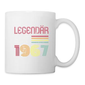 Legendär Seit 1967 Jahr Retro 67er Jahrgang - Tasse - Weiß - Rechts