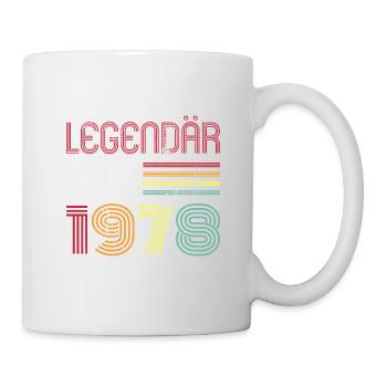 Legendär Seit 1978 Jahr Retro 78er Jahrgang - Tasse - Weiß - Rechts