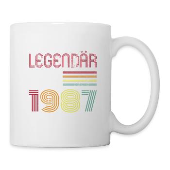 Legendär Seit 1987 Jahr Retro 87er Jahrgang - Tasse - Weiß - Rechts