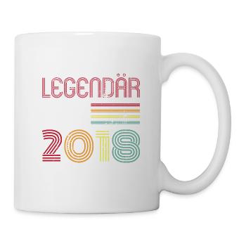 Legendär Seit 2018 Jahr Retro 18er Jahrgang - Tasse - Weiß - Rechts