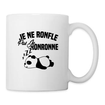 Je ne ronfle pas je ronronne - Mug blanc - blanc - Droite