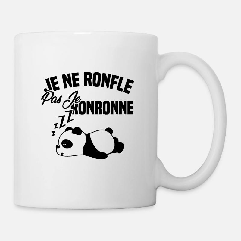 Je ne ronfle pas je ronronne - Mug blanc - blanc