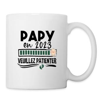 Papy 2023 Grand-Père Retraité Retraite - Mug blanc - blanc - Droite