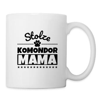 Stolze Komondor Mama - Tasse - Weiß - Rechts