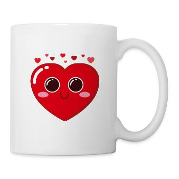 Heart white - Mug - white - Right