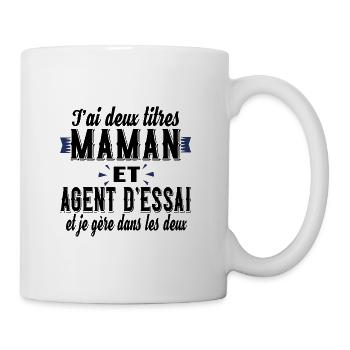Agent d'Essai Maman Femme Ferroviaire Métier - Mug blanc - blanc - Droite