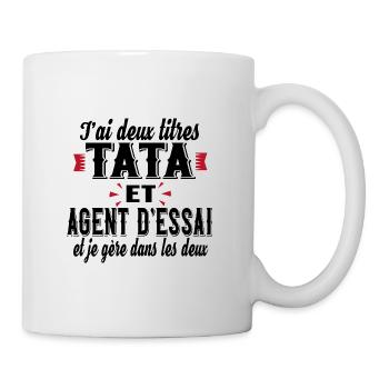 Agent d'Essai Tata Femme Ferroviaire Métier - Mug blanc - blanc - Droite